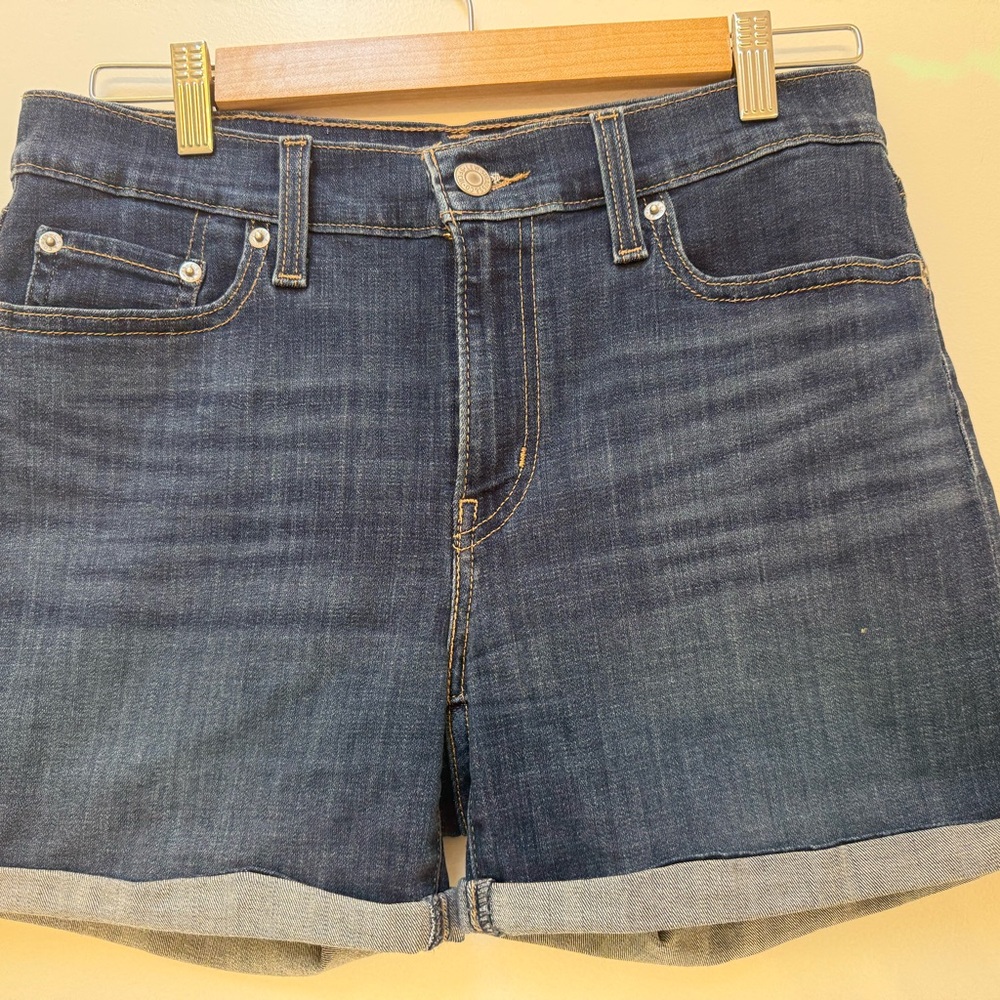 Levi's Dark Blue Jean Shorts for Women